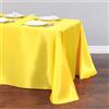 Chickwin Tovaglia Rettangolare in Raso Elegante Tinta Unita Setosa Tovaglia Copri Tavolo da Intern Lavabile per Matrimoni, Hotel, Ristorante, Feste, Banchetti, Vacanze (Giallo,145x366cm)