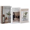 Hoxfly Set di 3 Libri Finti Decorativi, Scatola Libro Contenitore