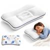 DFFUDICLE Flexoriom Cuscino Bambino,Set ergonomico con fodera per crescita sana | Tessuto Traspirante A Strati D'aria,Altezze h1 h2 h3 da 6 mesi a 16 anni,Memory foam viscoelastico
