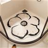 Treer Tappeto Doccia Antiscivolo, Forme di Fiori Tappetino Doccia Antiscivolo in Luffa PVC, Senza Ventose, Tappetino da Bagno Asciugatura Rapida con Scarico, per Vasca Bagno (Beige 5,50x50cm)