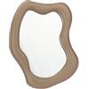 THUN - Specchio organico medio - Stoneware - Collezione Plumè - 28 x 35 cm