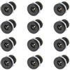 QUARKZMAN 12Pcs DC5525 Jack Di Alimentazione, 30V 0.5A 5.5x2.5mm 3 Pin Femmina DC Connettore A Pannello Con Dado E Rondella Metallico Per Dispositivi Elettronici, Nero 18x14x14mm