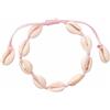 SREFGAS Bracciale intrecciato per uomo e donna, con conchiglie boho regolabili, 16-25 cm, colore bianco, conchiglia, 16-25 cm, Conchiglia, Senza Gemstone
