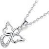 F.ZENI angelo Collana signore argento 925 collana angelo custode cubic zirconia portafortuna gioielli per ragazze con confezione regalo