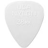 Jim Dunlop 44P.38 Plettri in Nylon Standard, Spessore da 0.38 mm, 12 Pezzi, Bianco