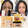 AILKE Kit per la cura della pelle alla curcuma organica, schiarisce, pulire, rimuovere l'oscurità, macchie, acne, schiarire, idratazione, esfoliare, anche il tono della pelle