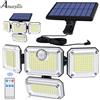 AMARYLLIS 20w luce solare 122/333led IP65 lampada da giardino solare per interni impermeabile con testa regolabile ampio angolo di illuminazione con 3 modalità
