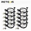 Retevis 10 pz Walkie Talkie Auricolare per Ricetrasmettitore Tubo Acustico Auricolari PTT MIC Per Motorola DP1400/GP2000/CP200/040 per HYT