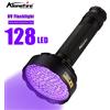 Alonefire 128LED 395nm torcia UV torcia ultravioletta ad alta potenza minerale di denaro macchie di animali domestici inchiostro invisibile pennarello scorpione luce fluorescente
