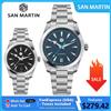 San Martin Orologio da Uomo San Martin 38mm Cronometro SN0113CW V2 ST2130 Movimento Automatico Zaffiro BGW9 Luminoso Impermeabile 100m