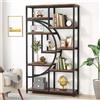Tribesigns Bookshelf Libreria industriale Etagere a 5 livelli, librerie alte autoportanti, espositore, organizer per riporre oggetti