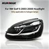 KUNFINE 2 Pezzi Gruppo Fari LED per Auto Compatibili con Volkswagen Golf MK5 2003-2008, Luci Anteriori con DRL e Indicatori di Direzione, Ricambio Fari