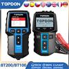 TOPDON BT200/BT100 Tester batteria Strumenti di test di avviamento di ricarica per auto 24V/12V Monitor batteria diagnostica automobilistica 100-2000CCA