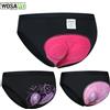 WOSAWE Pantaloncini da ciclismo da donna Cuscino in silicone incorporato Imbottito antiurto per bici da equitazione Collant intimo Slip da ciclismo Pantaloncini