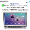SKYSHADOW Per Porsche 911 997 987 Cayman Boxster, autoradio multimediale GPS Android 14.0 da 8 pollici grigio con CarPlay 720P, 8 Core, 8GB