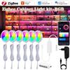 YSRSAI Tuya Zigbee DC12V RGB LED sotto l'armadio luce dimmerabile Puck luce controllo vocale festival armadio camera da letto cucina Alexa Google