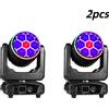 HYULIGHTS 2PCS 7x40W Bee Eye Beam Wash Halo Effetto Mini LED Testa mobile RGBW 4in1DMX512 Controllo per DJ Disco Party Nightclub Matrimonio KTV
