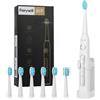 Fairywill Spazzolino Elettrico Sonico Fairywill FW-507 Ricaricabile USB Impermeabile con Testine di Ricambio per Adulti