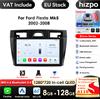 Hizpo Lettore multimediale per auto Android Auto Carplay wireless da 9 pollici per Ford Fiesta Mk5 2002 -2008 Carplay 4G Autoradio 360 ° Fotocamera