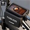 TOSUOD Borsa da Bici TOSUOD per Tubo Superiore, Impermeabile con Touchscreen, Borsa Laterale da 7 Pollici Grande Capacità per MTB, Bici da Strada, Accessori Ciclismo
