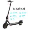 Mankeel Monopattino elettrico con doppio ammortizzatore 36V 10.4AH Autonomia 25-30km App intelligente Pieghevole 8.5 pollici Velocità massima 30km/h