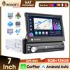 podofo Autoradio Android 1 Din Podofo con Supporto Carplay e Android Auto, Lettore Multimediale 7'' con GPS, WIFI, BT, USB, FM e Telecamera Posteriore