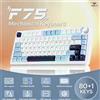 AULA Tastiera Meccanica AULA F75 75% con Guarnizione, Hot Swappable, Retroilluminazione RGB, Tri-Modalità Bluetooth 2.4G Cablata per PC e Laptop