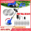 DayPlus Tagliabordi Elettrico a Batteria 1500W, Rasaerba, Potatore, Attrezzi da Giardino, Tagliasiepi Telescopico Leggero per Erbacce e Bordi
