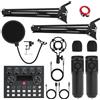 NONE Kit Professionale per Registrazione in Studio, Mixer per Podcast e Musica, Set Microfono a Condensatore per PC, Smartphone, Laptop, Computer, Vlog
