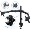 NONE Supporto da scrivania per doppio monitor, braccio articolato a movimento completo per schermi da 15-32 pollici, VESA 75x75/100x100, regolabile in altezza, 360° ° Supporto per doppio schermo con