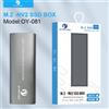 OYATEC OY-081 Custodia per SSD M.2 NVMe USB3.1 Gen2 Type-C 10Gbps, Case per Disco Rigido Esterno, Senza Attrezzi, Box per SSD NGFF PCI-E NVMe in Alluminio, Custodia Portatile per Archiviazione