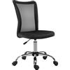 Vinsetto Sedia da Ufficio Ergonomica Vinsetto, Altezza Regolabile, Base Cromata Nera