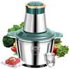DWiusty Tritacarne Elettrico 2L, Trituratore Alimentare in Acciaio Inox, Affettatrice Multifunzionale per Verdure, Processore, Frullatore da Cucina