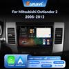 NONE Eunavi Autoradio Android 15 2 Din con Lettore Multimediale per Mitsubishi Outlander 2006-2011, Peugeot 4007, Citroen C-Crosser, Carplay GPS