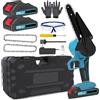 GECOFEER Mini Motosega Elettrica Senza Fili da 6 Pollici, Sega Ricaricabile per Lavorazione del Legno e Potatura del Giardino, Compatibile con Batteria Makita 18V