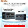 OSCAL Attrezzature per Esterni OSCAL PM1800 Stazione di Alimentazione Portatile 1800W 1024Wh LiFePO4｜2 Opzioni: PM1800 (Unità Principale) / BP1800 (Batteria di Espansione) per Campeggio, Camper,