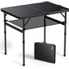 NONE Tavolo Pieghevole Portatile 3ft, Tavolo da Campeggio e Picnic per Uso Interno ed Esterno, 2 Altezze Regolabili (67/37 cm), per Giardino e Balcone