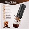 NONE Macchina per Espresso Elettrica, Macchina a Capsule, Macchina da Caffè Portatile Mini, Compatibile con Capsule di Caffè/Caffè in Polvere, Riscaldamento Istantaneo per Auto, Esterni, Nera