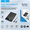 OYATEC OY-372 Custodia per HDD/SSD SATA da 2,5 Pollici, USB-C 3.1 Gen2 6Gbps, Case per Disco Rigido Esterno, Chip JMS578, Accelerazione UASP, Senza Attrezzi, Auto Sleep, per Unità SSD SATA III da 2,5"