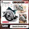 NONE Sega circolare elettrica brushless Podofo da 7 pollici, portatile, per taglio legno, macchina da taglio per lavorazione del legno, sega elettrica per tagli obliqui 0-50° ° Taglierina per tagli
