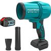 NONE Soffiatore per foglie senza fili compatibile con Makita 18, soffiatore portatile a batteria con batteria da 3000 mAh, soffiatore elettrico portatile per foglie da giardino, rimozione neve, asciugatura