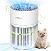 sejoy Purificatore d'aria SEJOY per la camera da letto degli animali domestici con filtro HEPA H13 a 3 stadi, risparmio energetico di 12 W, timer, modalità notte, filtro HEPA per muffa, polvere, polline,