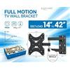 NONE Supporto da Parete per TV a Movimento Completo, Staffa Girevole e Inclinabile per TV da 14-42 Pollici, Supporta fino a 50kg, Compatibile con VESA