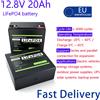 DAWEIKALA Batteria ricaricabile al litio ferro fosfato LiFePo4 12V 20Ah, batteria a ciclo profondo LiFePo4 12V adatta per monopattini per bambini, motori per barche, camper, moto elettriche, supporta la