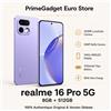 realme 【Versione EU】Smartphone Realme 16 Pro 5G 8+512GB, AMOLED 144 Hz, 7000mAh, 80 W SuperVOOC, 50+200MP, Dimensity 7300 Max, IP69