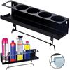 NONE Supporto per bombolette spray, montaggio a parete, organizer per utensili elettrici, scaffale in metallo con 5 fori, organizer stabile per bombolette spray per garage, officina