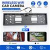 NONE Telecamera Posteriore WIFI per Auto, Tipo Europeo a Sospensione, Telecamera Frontale Wireless per Telaio Targa Auto, Telecamera per Retromarcia per IOS/Android