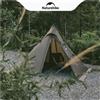Naturehike Tenda Termica Naturehike Ranch Fire per 2-4 Persone, Tenda a Piramide 4 Stagioni con Canna Fumaria, Gonna Antineve, Impermeabile PU3000mm+, Tenda da Campeggio per Esterni