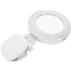 BESPORTBLE Luce Selfie Clip per Telefono Bianca, LED 9 Livelli 2700-6500k | Plastica, Ricarica USB Type C, con Specchio, Luce Uniforme per Creazione Contenuti e Videoconferenze