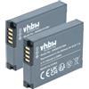 vhbw 2x batteria compatibile con Samsung Digimax WB690, WB650, WB600, WB700 fotocamera (700mAh, 3,6V, Li-Ion)
